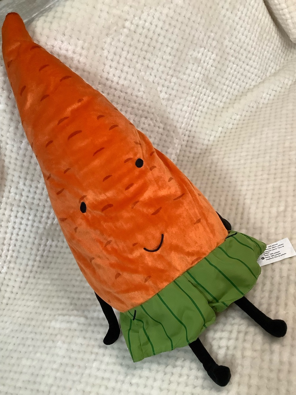 IKEA TORVA Orange and Green Plush Carrot Stuffed Animal Toy